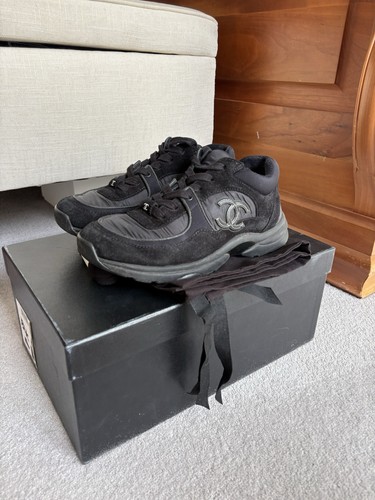 Chanel black runner trainers - runner,