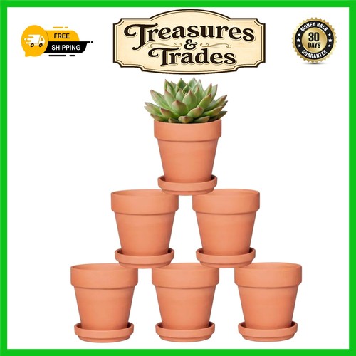 2cm terracotta plant pots - 10.2cm,