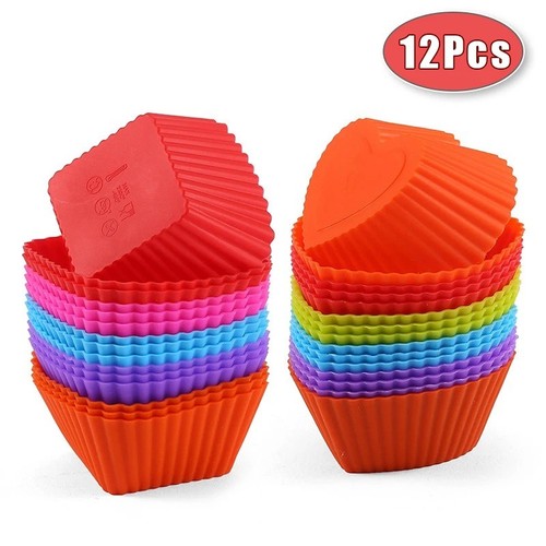 Muffin cups pcs silicone - -, 12