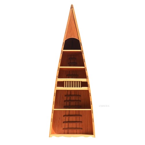 Handcrafted cedar canoe - cedar,