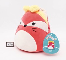 SQUISHMALLOWS ORIGINAL SQUAD FIFI RED FOX WITH YELLOW HEADBAND BOW 7.5 INCH NEW