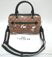 C4118 Coach x Peanuts Multicolor Snoopy Rowan Satchel Bag Boston Tote Outlet NWT