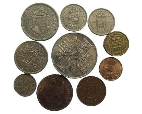 1953 great britain coin - great,