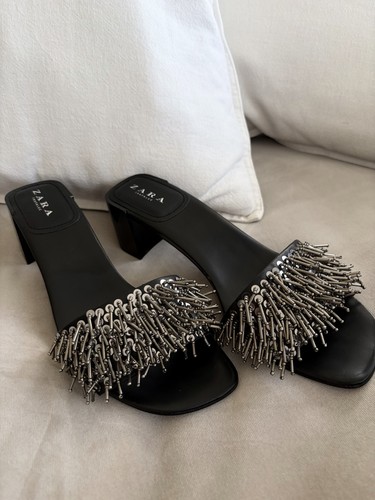 Zara trf black embellished - zara,