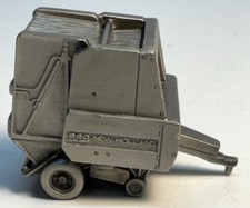 Vintage 1994 Mini Pewter New Holland 660 Round Baler Farm Equipment