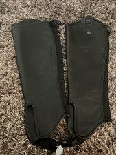 XL Black Black Half Chaps/