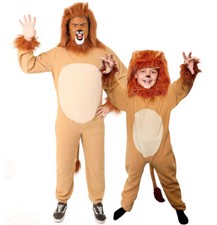 LION COSTUME CHILD OR ADULTS ANIMAL WORLD BOOK DAY FANCY DRESS BOYS GIRLS UNISEX