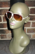 Vintage 1970s 70s 80s Ferarri Folding Sunglasses Case White Racing Pilot Glasses