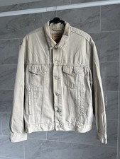 Levi's Men’s 70168 Vintage Trucker Jacket Cord Denim Canvas - Large - Beige