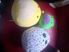 3 Squishmallows Soft Plush Toys Dog Dino Kids Gift Christmas Birthday