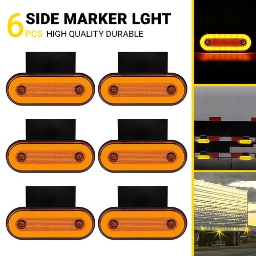 Amber orange side marker - 6x,