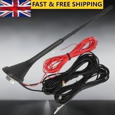 Roof Mount Active Amplified DAB + FM Radio Car Aerial Antenna Mast Universal