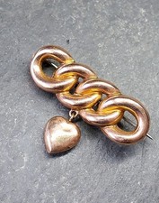 Victorian 9ct GOLD BROOCH with