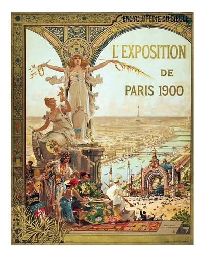Vintage paris 1900 exposition - vintage,