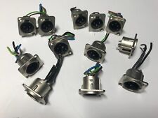 12 x Neutrik XLR XLRM male chassis mount connectors NC3MD-L  D series