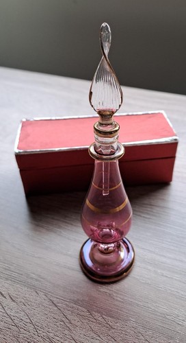 Vintage egyptian glass perfume - vintage,