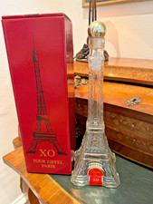 TOUR EIFFEL BRANDY XO EMPTY GLASS BOTTLE WITH STOPPER 50 CL WITH ORIGINAL BOX