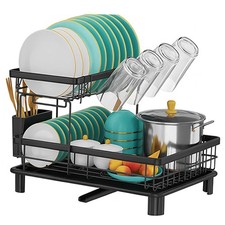 2 Tier Dish Drainer Rack