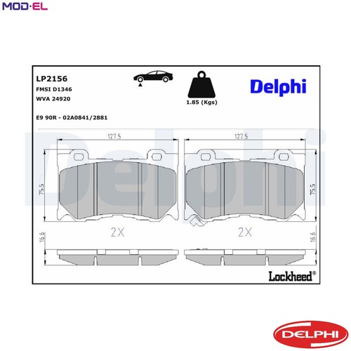 Brake pad set disc - brake,