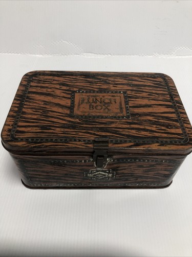 Vintage lunch box biscuit tin - box,