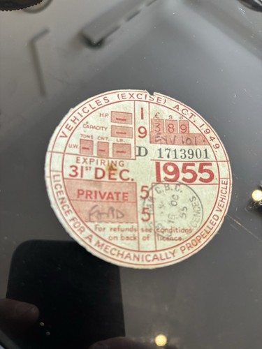 Original vintage tax disc - vintage,