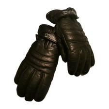 Black Dynamic Leather Motorbike Gloves Size Medium CH*