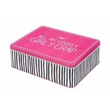 Girly Crap Metal Storage Tin
