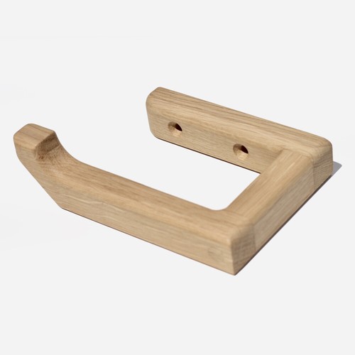 Solid oak wooden toilet paper