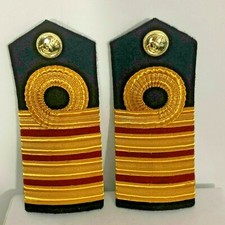 1990's Royal Navy Surgeon Captain Shoulder boards With Buttons Genuine 