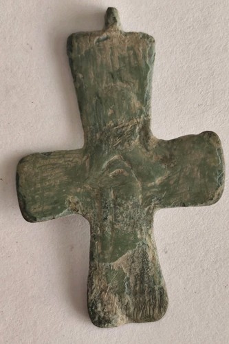 Ancient byzantine bronze - ancient, cross