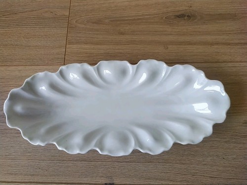 Vtg white ceramic serving - white,