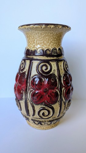 Rare west german pottery vase - west,
