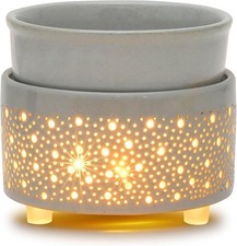 Wax Melt Burner Ceramic 3-in-1