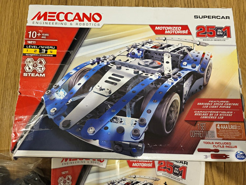 Meccano motorised supercar - meccano,