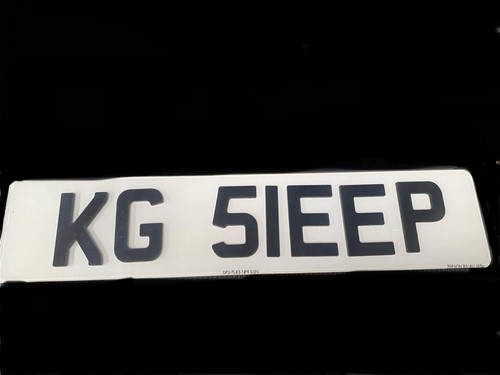 Personalised number plate