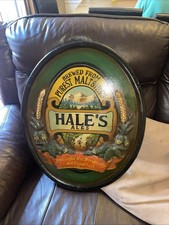vintage Hales Ales wooden oval