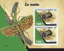 INSECTS Atlas Beetles & Giant Mantis MNH 2v-Stamp Sheet #20 (2022 Djibouti)