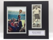 RARE Sir Alf Ramsey England World Cup 1966 Signed Photo Display + COA AUTOGRAPH
