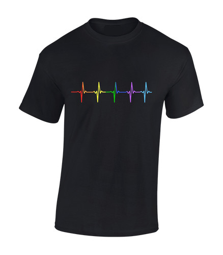 Pride heartbeat mens shirt - pride,