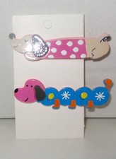  Dog  Hair Clips. Super cute. Two Different Designs. For girls /women. Brand New