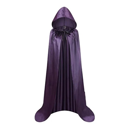 Adult velvet hooded robe - hooded, cloak