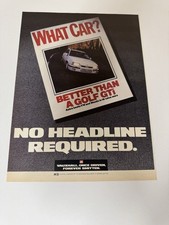 Original 1989 Mk2 Vauxhall Astra GTE Magazine Advert Poster Frame Ready Retro