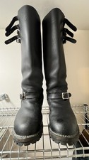 wesco boss engineer boots custom made black matte leather size 10.5eee BLUF 