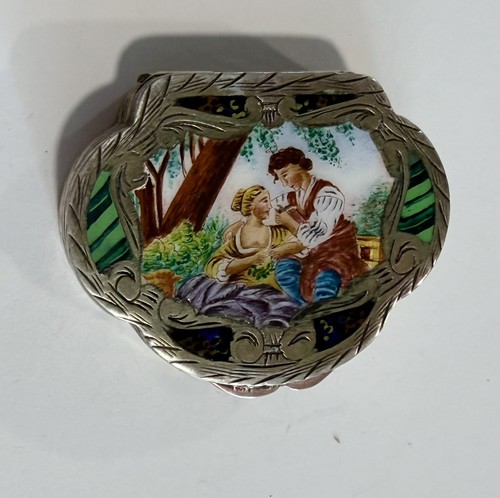 Antique 800 silver - 800, enamel