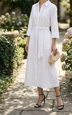 Zara White Midi Shirt Dress