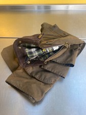 1998 Barbour Solway Zipper C40 Mens L (50in Chest) Heavy Brown Waxed Jacket