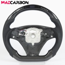 Real Carbon Fiber LED Steering Wheel For BMW E90 E91 E92 E93 330i 350i Manual