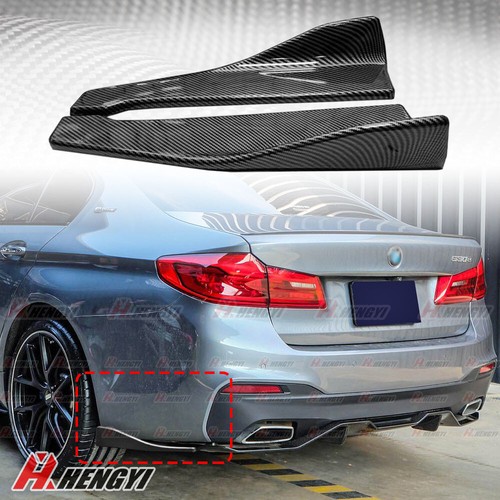 Carbon look rear bumper side - carbon,