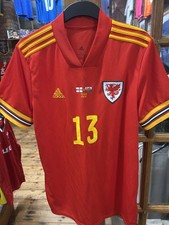 Wales match worn / issued signed Football shirt Kieffer Moore v England 