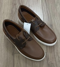 Men’s Marks & Spencer M&S Brown Deck Boat Slip On Shoes | Size UK 9